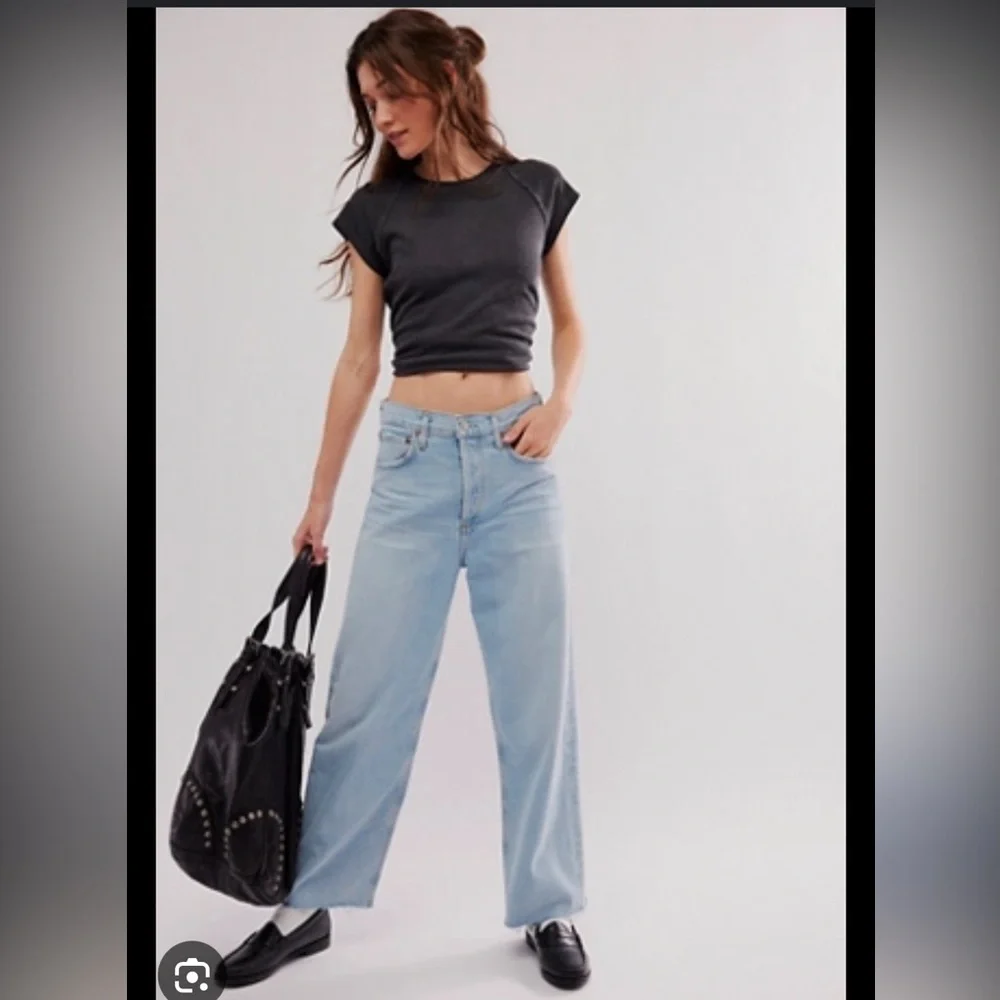 NWT Agolde Ren Wide Leg Jeans - Picture 1 of 5